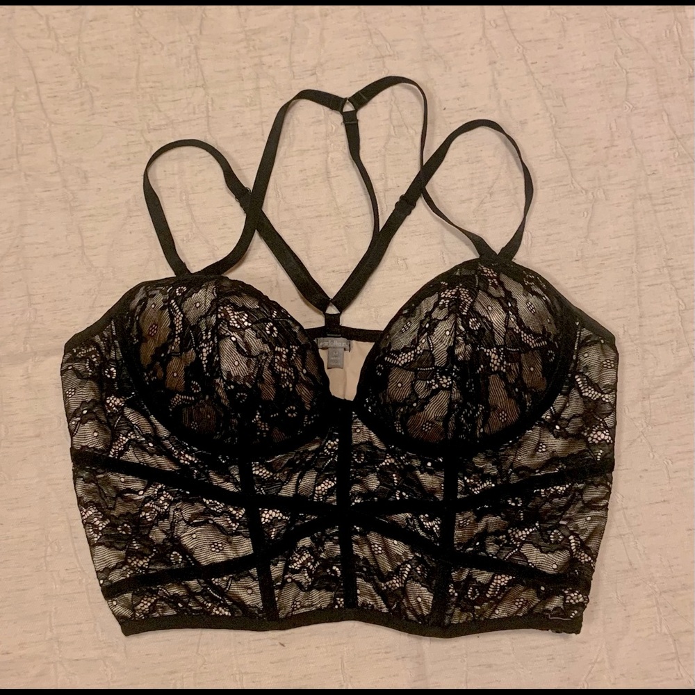 Charlotte Russe Black Lace Bustier